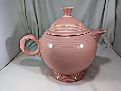 Vintage / P86 Fiestaware / Tea Pot With Lid / Fan Handle /  44 Oz / Rose  • $45