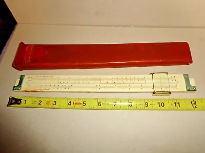 Vintage 1947 Keuffel & Esser K&E Slide Rule 4088-3 W/Leather Case USA 1928? • $19.99