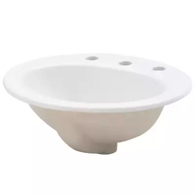 Pennington Drop-In Vitreous China Bathroom Sink With Overflow Drain In Whit • $81.44