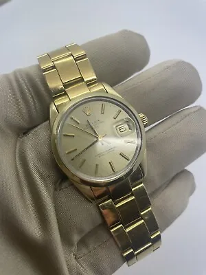 Rolex Vintage Date Gold Cap Oyster Bracelet Automatic 1550 W/ Box *AS IS* • $2800