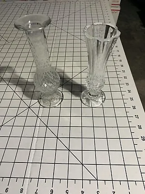 Lot Of 2 Clear Bud Vase Glass B216 • $9.04