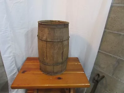 Barrel Vintage Rustic Wooden 17  X 10  Diameter Nail Keg Good Condition Great!! • $32.95