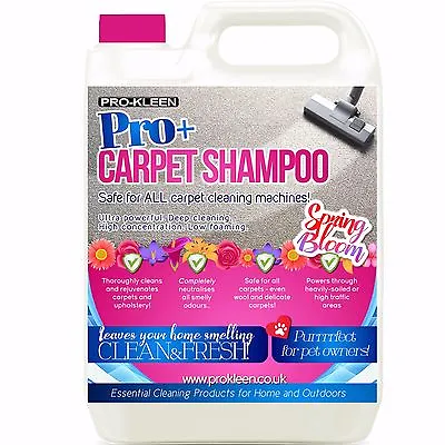 £17.95 • Buy Carpet Shampoo Cleaning Solution 5L Odour Pet Deodoriser Upholstery Cleaner Vax