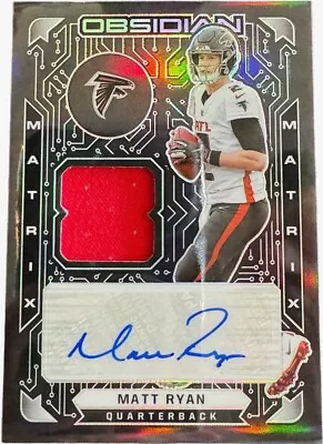  2021 Panini Obsidian Matt Ryan Matrix Auto Patch #8/25 - Atlanta Falcons MMA-MR • $69.95