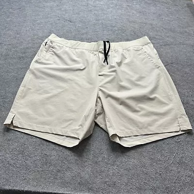 Public Rec Flex Shorts Unlined 8  Men 44 Beige Lightweight Stretch Polyester • $24.99