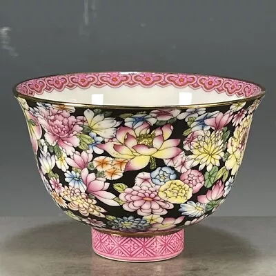 Chinese Qing Dynasty Qianlong Year Porcelain Bowl Hand-Painted Peach Peony /001 • $1.25