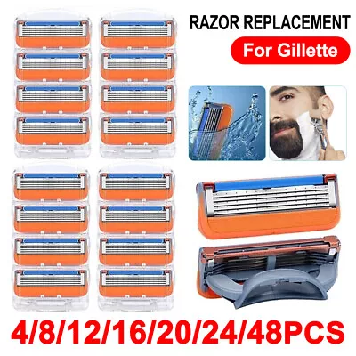 Up To 48x Replacement Blades For Gillette Fusion Razor Shaver Shaving Trimmer • $38.68