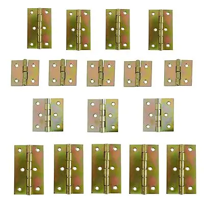 Butt Hinges Folding Closet Cabinet Door Brass Plated • £1.61