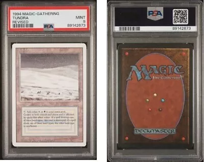 PSA 9 MINT 1994 Magic The Gathering Tundra Revised Edition Dual Land MTG • $600