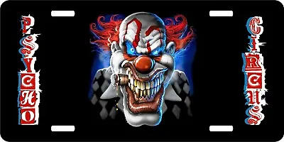 Psycho Clown Circus Crazy Scary Zombie Monster License Plate Car Truck Tag  • $32.47