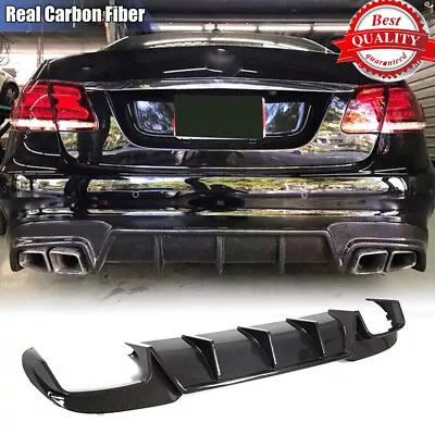 Real Carbon Rear Bumper Diffuser Lip For Mercedes Benz W212 E350 E63 AMG 2013-16 • $365.74