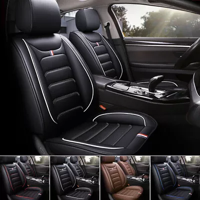 8pc Luxury Leather Car Seat Covers Full Set Universal Interior Cushion Protector • $59.99