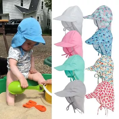 SPF 50+ Summer Baby Girls Boys Sun Hat Toddler Beach Hats Kids Legionnaire Cap • £4.99