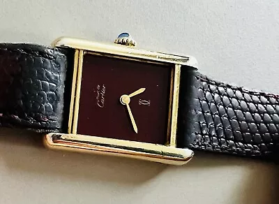 Cartier Must De Cartier Tank Watch Ladies Hand Winding Timepiece • $884.28