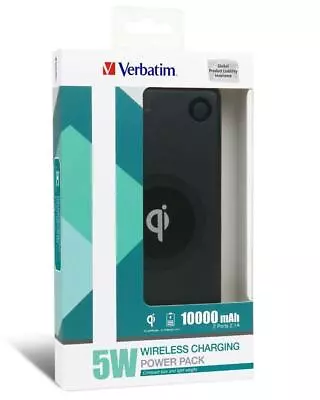 Verbatim Li-polymer Qi 5W Wireless Charging Power Pack 10000mAh • $30