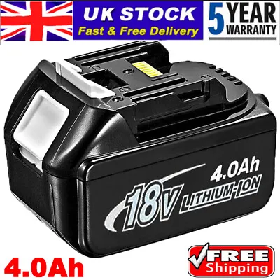 £16.89 • Buy 18 Volt Battery For Makita Bl1840 Bl1860b 18v 6ah Lxt Li-ion Battery Pack 4.0ah