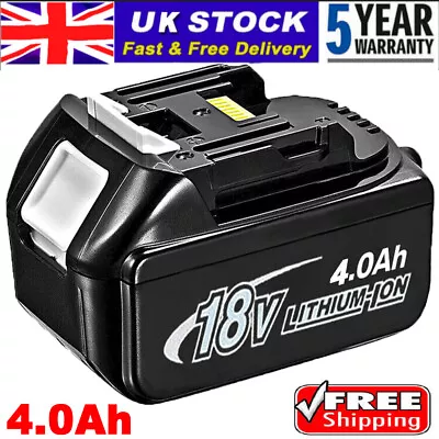 18 Volt Battery For Makita Bl1840 Bl1860b 18v 6ah Lxt Li-ion Battery Pack 4.0ah • £18.89