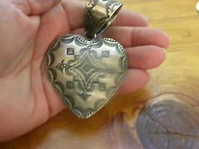 Rocki Gorman  & Vjp Sterling Silver Heart Pendant 3-1/4  327 Grams • $325