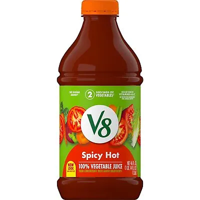 V8 Spicy Hot 100% Vegetable Juice With Vitamins Nutritent Rich 46 Fl Oz • $7.99