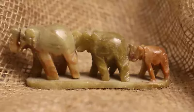 Marble 3 Elephants Figurine • $6.99