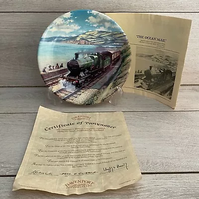 Davenport Pottery Train Collector's Plate The Ocean Mail By P Gribble 220 B • £17.95