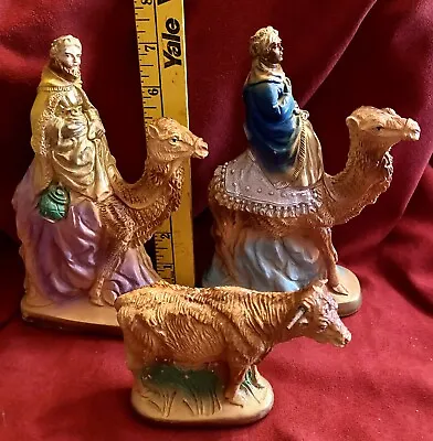 $24.99 • Buy Vintage Lot Of 3 Nativity Replacement Figures Wise Men Wiseman Cow Large Heavy
