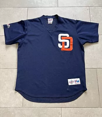 Vintage 90s Majestic San Diego Padres Diamond Collection Made In USA Jersey Sz L • $64.97