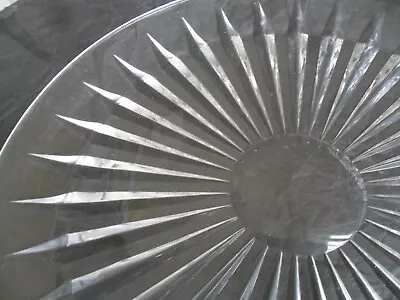 $29.95 • Buy LOVELY VAL ST. LAMBERT 11 7/8  CAKE SERVE TRAY CLEAR CRYSTAL FROM BELGIUM 1960s?