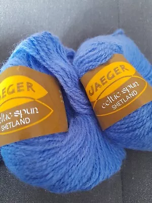 Vintage Jaeger Celtic Spun 100% Pure Wool 17 X 1oz 28.35g Balls Bluebell (26) • £30