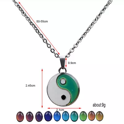 Mood Necklace Color Changing Pendant Necklace Liquid Crystal Thermo For Men • $7