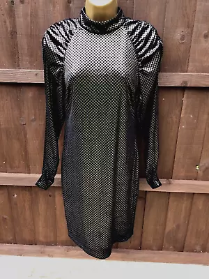 BNWT £27.99 Ladies New Look Metallic Velvet Puff Sleeved Straight Midi Dress 10  • £7.99