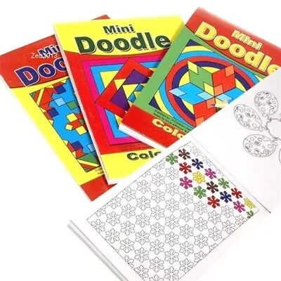 4 X Childrens Mini Doodle Colouring Books 44 Designs Per Book Party Favours 3095 • £2.98
