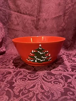 Vintage Waechtersbach W. Germany Red Christmas Tree Holiday Serving Bowl • $35