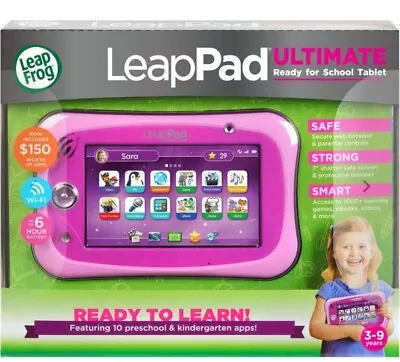 LeapFrog LeapPad Ultimate Bundle Kids Safe Learning Tablet - Pink • $205