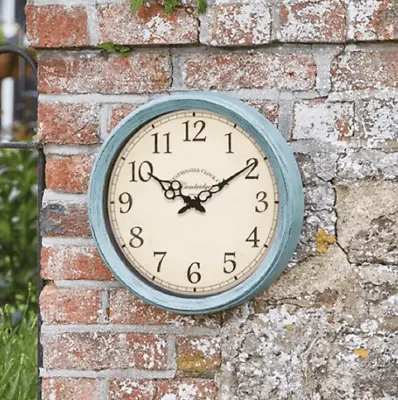 Indoor/Outdoor Cambridge Wall Clock - Shabby Chic Style Weather Resistant 14  • £24.99