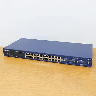 Network Switch NetGear FS726 24 Port 10/100Mbps With Rack Mount Ears • £35