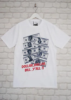 Actual Fact Shaolin Rappers Dollar Bill ODB Hip Hop White Crew Neck Tee T-shirt • £20
