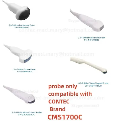 Cardiac (Phased Array)/ 4D Probe/Transvaginal/Cavity Convex  Linear For CMS1700C • $1059