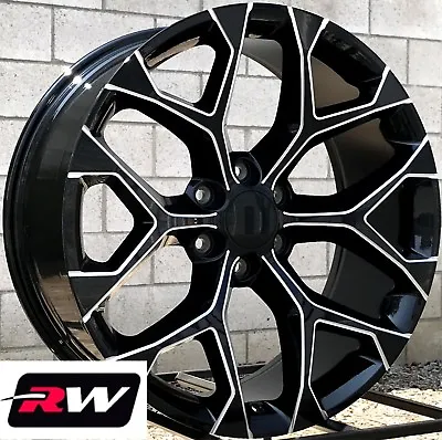 20 X9  Inch RW 5668 Wheels For Chevy Silverado 1500 Black Milled Rims Set • $1167.48