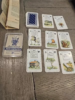 Vintage  Wahrsagekarten Lenormand Fortune Telling Cards German Verse Complete T4 • $130