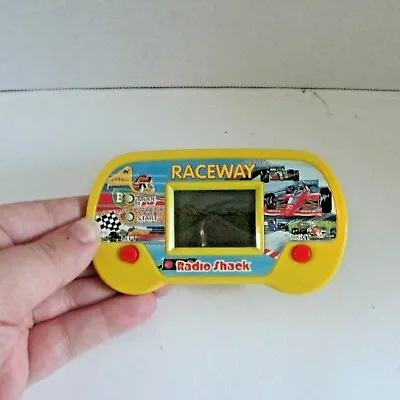 VINTAGE 80's 1980's Raceway Radio Shack LCD Handheld Game Tested Works! USED • $17.99