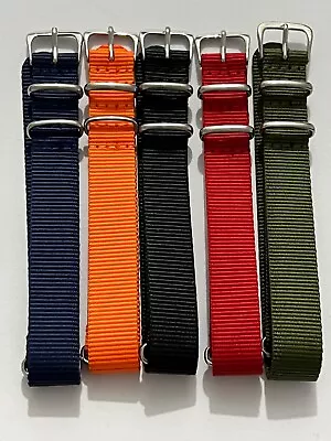 16mm NATO Style Watch Strap Various Colours Nylon Band Military Army G10 MOD • £6.61