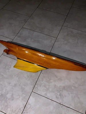 $99.99 • Buy ANTIQUE Yellow Fin JR WOOD POND YACHT SAILBOAT BOAT MODEL 41”