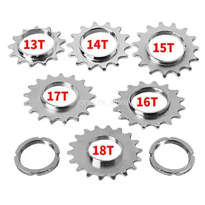 Bicycle Sprocket Fixed Gear Speed Cog Lock Ring 13T/14T/15T/16T/17T Track Bike • $7.64