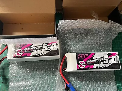 £130 • Buy 2x Cnhl 6s Lipo Battery Ec5 5000mah 70c