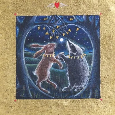 Pagan Hare Card Handfasting Wedding Mothers Day Ostara Easter Badger Mum Wife • £2.89