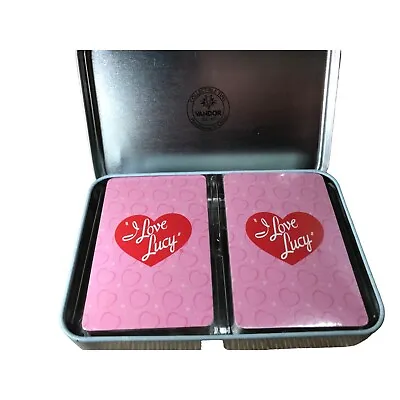 Desi “I Love Lucy” Tin With Unopened Sets Of Playing Cards Sealed Cards Poker • $58.99