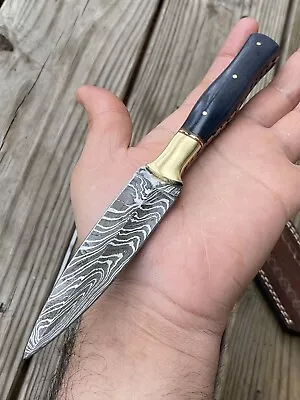 9  Handmade Damascus Steel V-42 Double Edged Hunting Dirk Dagger Boot Knife • $26.95