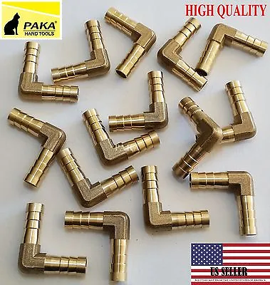$8.99 • Buy 2 Pc - 5/16  (8 Mm) HOSE BARB ELBOW 90 DEGREE Brass Pipe Fitting  Gas Fuel Water