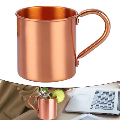 450ML Pure Copper Mug Cup For Moscow Mule Coffee Beer Camping Comfortable Feel • £8.69